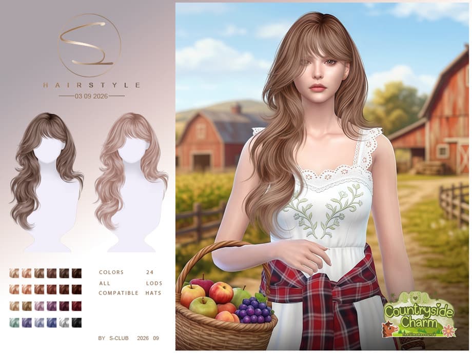 Прическа Wavy curls hair Countryside Charm